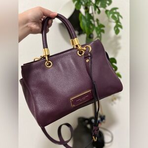 MARC JACOBS Plum & Gold Handbag with Straps